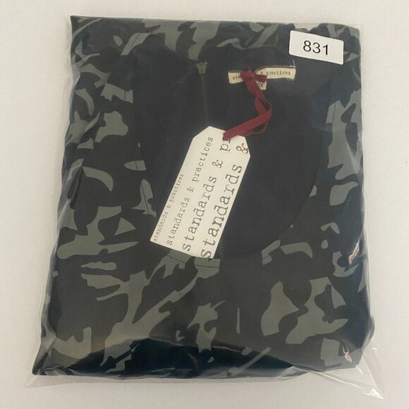 Standards and Practices Chiffon Camo High Low Dress Plus Size 2X Navy Blue - Picture 11 of 11